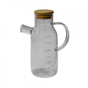 GARRAFA GRADUADA DE VIDRO COM TAMPA EM BAMBU 650ML REF: APYH35-75 GARRAFA GRADUADA DE VIDRO COM TAMPA EM BAMBU 650ML REF: APYH35-75