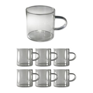 KIT COM 6 MINI CANECAS DE VIDRO 80ML REF: AP89-80ML KIT COM 6 MINI CANECAS DE VIDRO 80ML REF: AP89-80ML