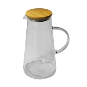 JARRA DE VIDRO COM TAMPA DE BAMBU 1750ML REF: AP89-175 JARRA DE VIDRO COM TAMPA DE BAMBU 1750ML REF: AP89-175