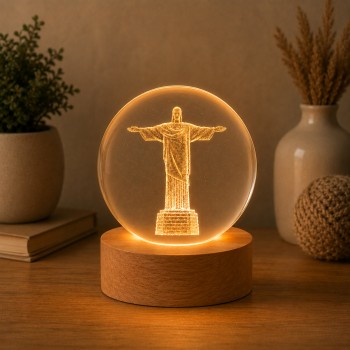 GLOBO LUMINÁRIA MODELO CRISTO REDENTOR EM VIDRO REF: AP7814WL-6F GLOBO LUMINÁRIA MODELO CRISTO REDENTOR EM VIDRO REF: AP7814WL-6F