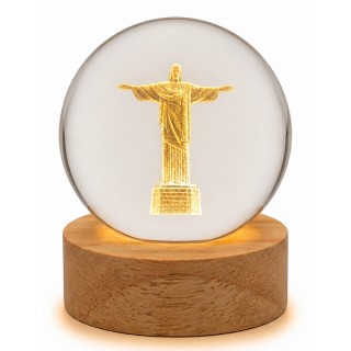 GLOBO LUMINÁRIA MODELO CRISTO REDENTOR EM VIDRO REF: AP7814WL-6F