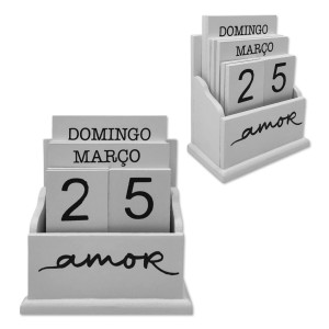 CALENDÁRIO DECORATIVO DE MESA EM MADEIRA REF: APRL002 CALENDÁRIO DECORATIVO DE MESA EM MADEIRA REF: APRL002