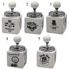 CINZEIRO QUADRADO DE MESA DE CERÂMICA COM TAMPA GIRATÓRIA  REF: APYG4839
