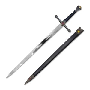 ESPADA MEDIEVAL DECORATIVA COM LÂMINA SEM CORTE EM METAL REF: PFL239105-1 ESPADA MEDIEVAL DECORATIVA COM LÂMINA SEM CORTE EM METAL REF: PFL239105-1