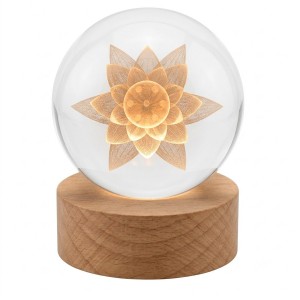 LUMINÁRIA GLOBO MODELO FLOR DE LÓTUS DE VIDRO REF: AP7814WL-6HH