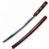 KATANA DECORATIVA DE METAL COM LÂMINA SEM CORTE E SUPORTE DE MADEIRA REF: PFL249113-1