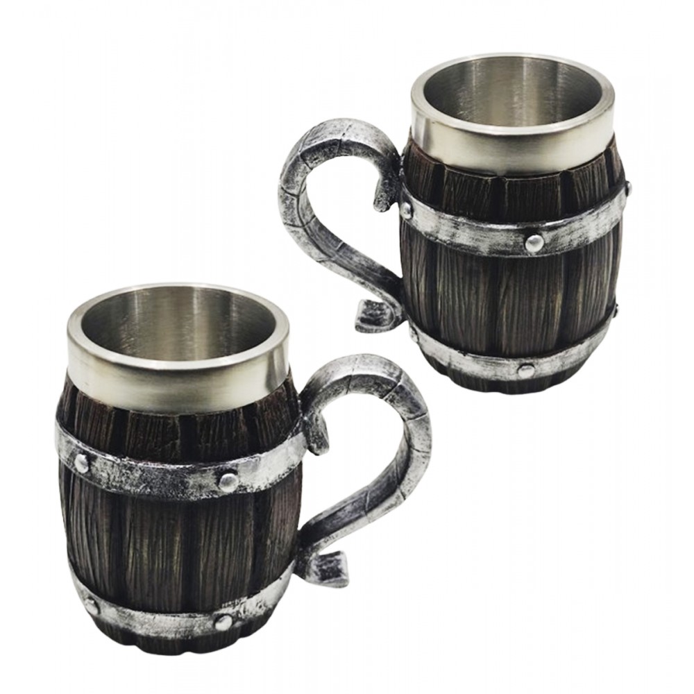 CANECA COM ALÇA MODELO BARRIL 600ML EM METAL INOX E REVESTIDA DE RESINA DE PVC REF: AP230075 CANECA COM ALÇA MODELO BARRIL 600ML EM METAL INOX E REVESTIDA DE RESINA DE PVC REF: AP230075
