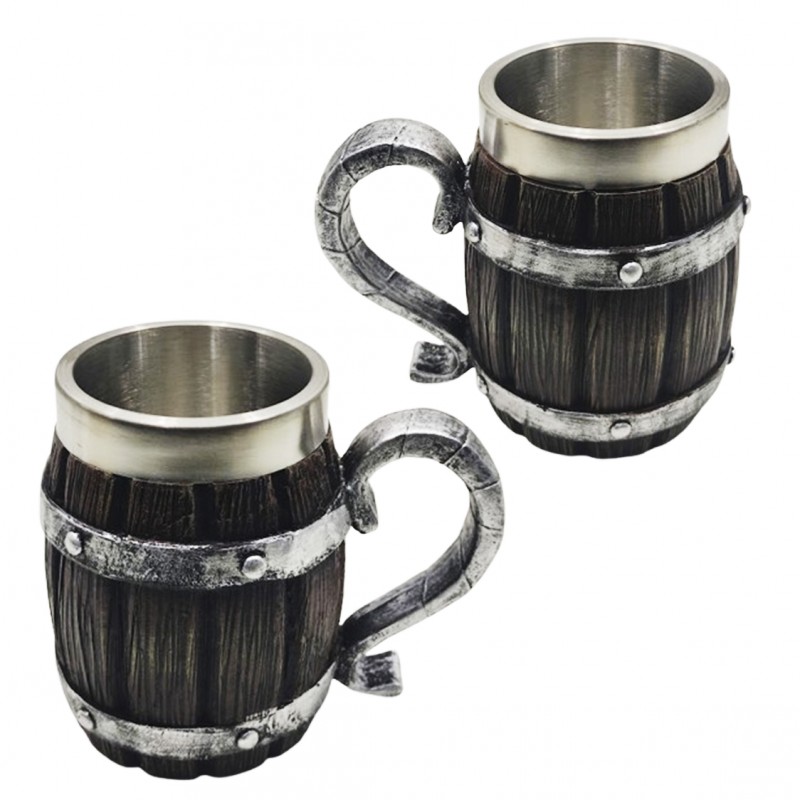 CANECA COM ALÇA MODELO BARRIL 600ML EM METAL INOX E REVESTIDA DE RESINA DE PVC REF: AP230075 CANECA COM ALÇA MODELO BARRIL 600ML EM METAL INOX E REVESTIDA DE RESINA DE PVC REF: AP230075