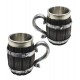 CANECA COM ALÇA MODELO BARRIL 600ML EM METAL INOX E REVESTIDA DE RESINA DE PVC REF: AP230075 CANECA COM ALÇA MODELO BARRIL 600ML EM METAL INOX E REVESTIDA DE RESINA DE PVC REF: AP230075