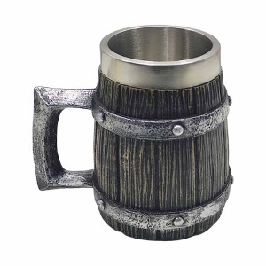 CANECA MODELO BARRIL COM ALÇA CAPACIDADE 600ML EM METAL INOX E REVESTIDA DE RESINA DE PVC REF: AP230076 CANECA MODELO BARRIL COM ALÇA CAPACIDADE 600ML EM METAL INOX E REVESTIDA DE RESINA DE PVC REF: AP230076