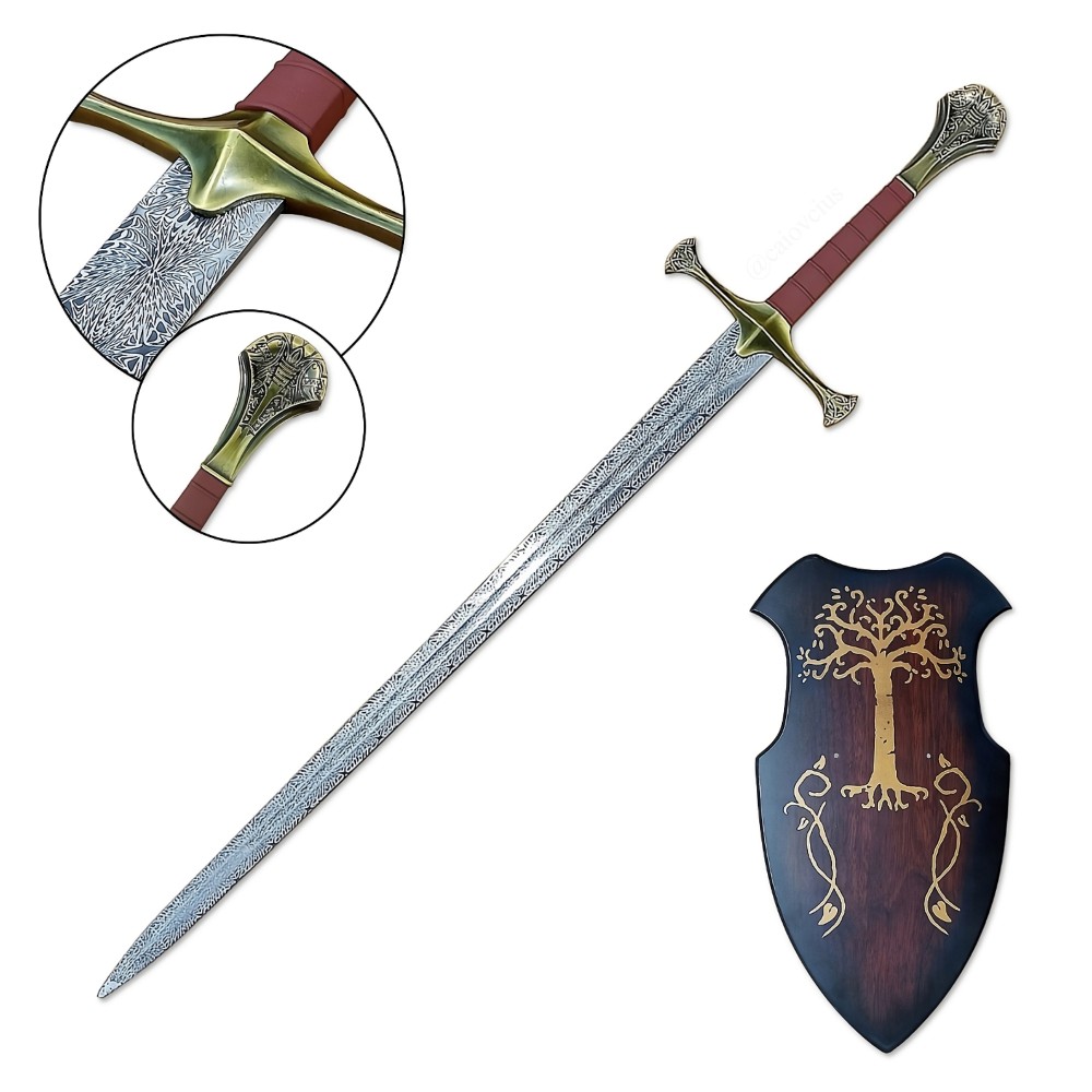 ESPADA DECORATIVA COM LÂMINA SEM CORTE EM METAL REF: PFL249122 