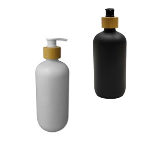 DISPENSER PORTA SABONETE LÍQUIDO DE VIDRO COM TAMPA EM BAMBU E PLÁSTICO REF: AP7143B02 DISPENSER PORTA SABONETE LÍQUIDO DE VIDRO COM TAMPA EM BAMBU E PLÁSTICO REF: AP7143B02