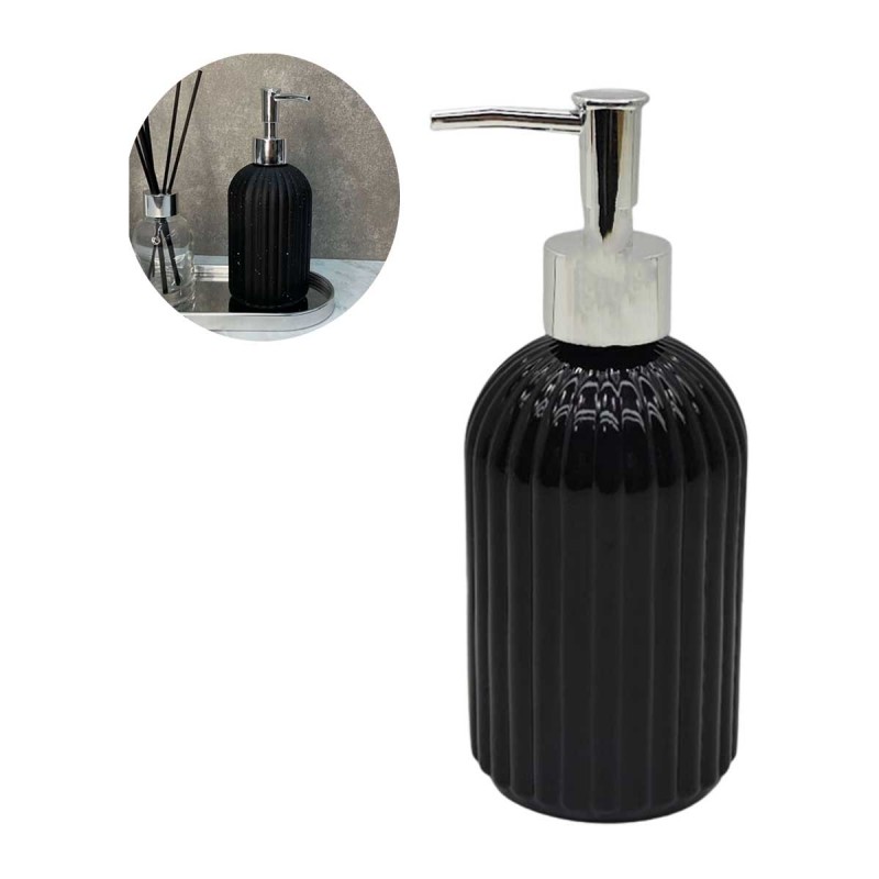 DISPENSER PORTA SABONETE LÍQUIDO DE VIDRO COM TAMPA EM PLÁSTICO REF: AP7143B04