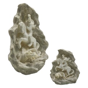 ENFEITE DECORATIVO MODELO SÃO JORGE EM RESINA PLÁSTICA REF: APW1771