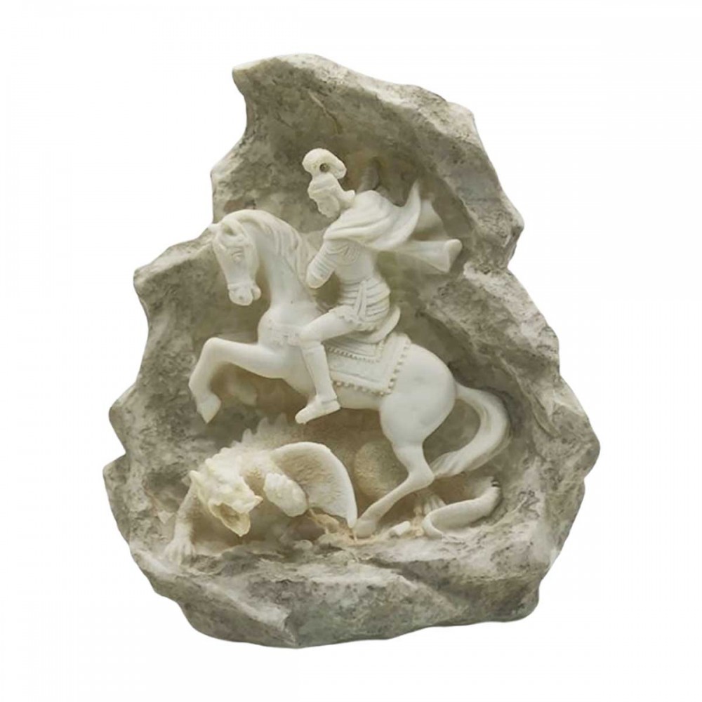 ENFEITE DECORATIVO MODELO SÃO JORGE EM RESINA PLÁSTICA REF: APW1771