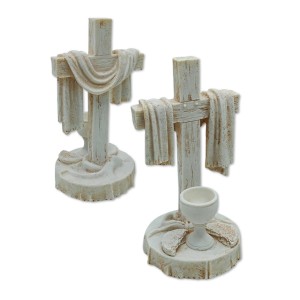 ENFEITE DECORATIVO DE MESA MODELO CRUZ E CÁLICE EM RESINA PLÁSTICA REF: AP1694