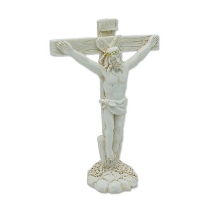 ENFEITE DECORATIVO MODELO JESUS NA CRUZ EM RESINA PLÁSTICA REF: APW2209