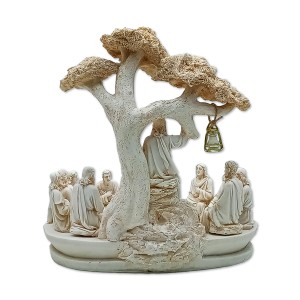 ENFEITE DECORATIVO DE MESA MODELO JESUS E OS APÓSTOLOS EM RESINA PLÁSTICA REF: APW2136