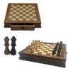 TABULEIRO DE XADREZ COM GAVETA 32PÇS MAGNÉTICAS EM MADEIRA MDF REF: APZF3131