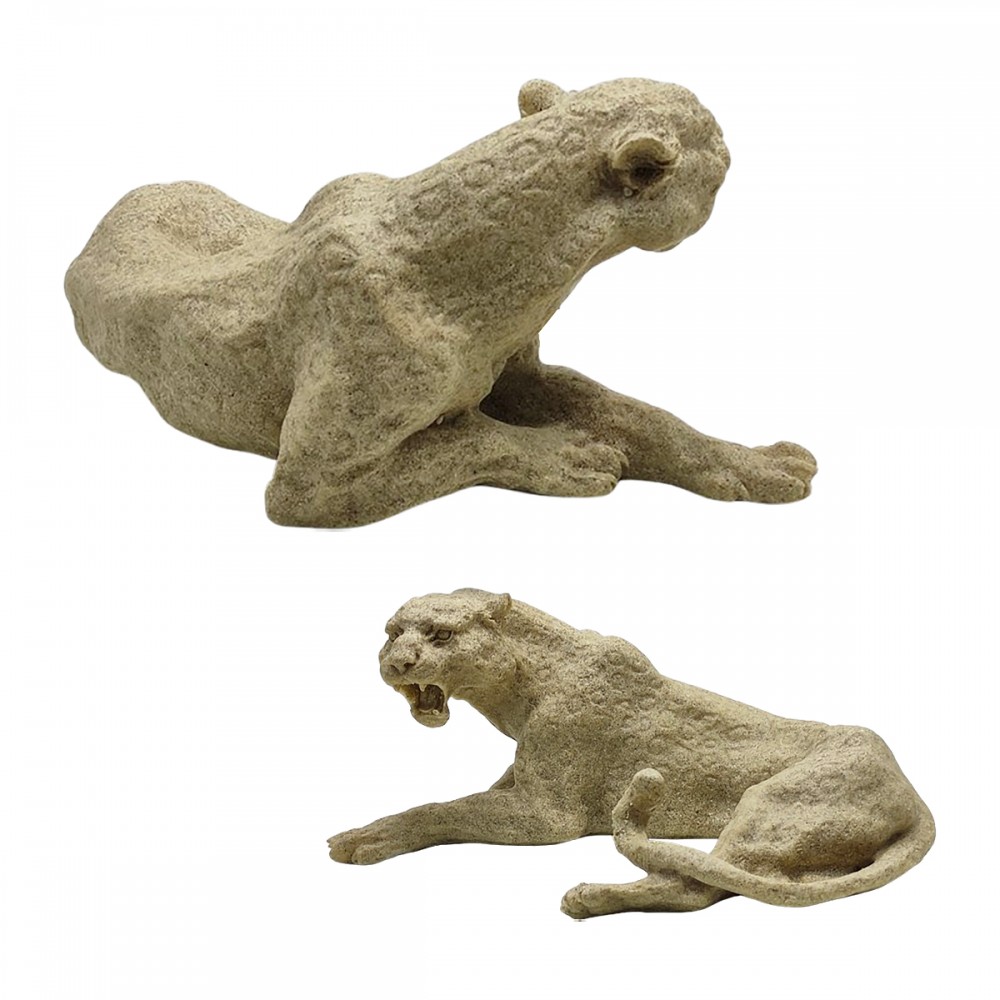 ENFEITE DECORATIVO MODELO LEOPARDO EM RESINA PLÁSTICA REF: AP7737LP