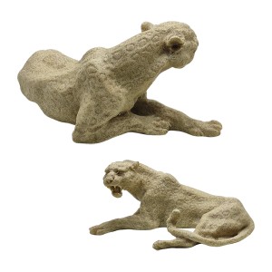 ENFEITE DECORATIVO MODELO LEOPARDO EM RESINA PLÁSTICA REF: AP7737LP