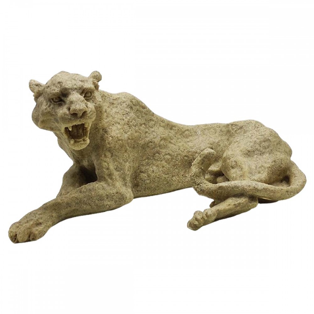 ENFEITE DECORATIVO MODELO LEOPARDO EM RESINA PLÁSTICA REF: AP7737LP