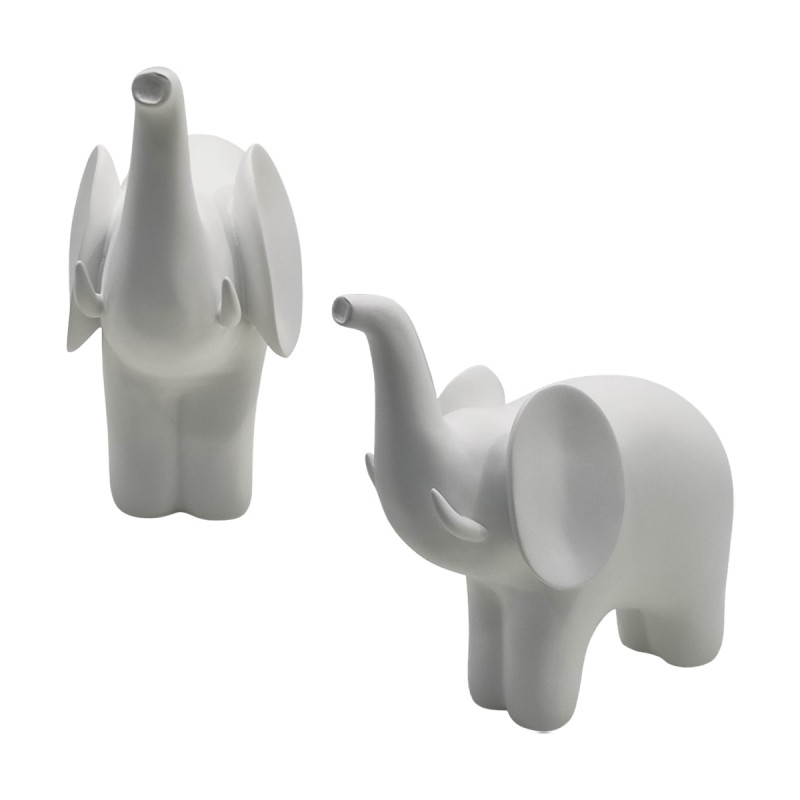 ENFEITE DECORATIVO MODELO ELEFANTE EM RESINA PLÁSTICA REF: AP7737TE02