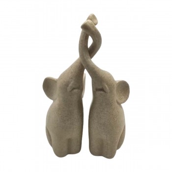 ENFEITE DECORATIVO MODELO CASAL DE ELEFANTES EM RESINA PLÁSTICA REF: AP7737E-2 ENFEITE DECORATIVO MODELO CASAL DE ELEFANTES EM RESINA PLÁSTICA REF: AP7737E-2