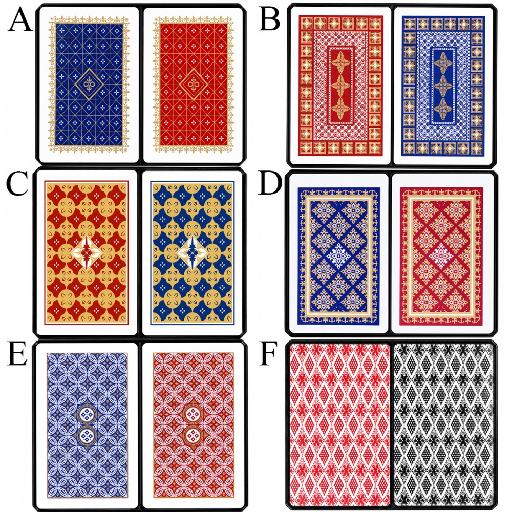 KIT 2 JOGOS DE BARALHOS COM CARTAS DE PLÁSTICO REF: APPK08