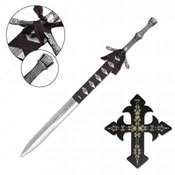 ESPADA DECORATIVA COM LÂMINA SEM CORTE EM METAL REF: PFL249155