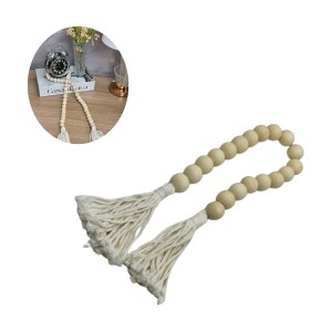 COLAR DECORATIVO DE MESA COM 19 ESFERAS DE MADEIRA E CORDA DE ALGODÃO REF: AP80753 COLAR DECORATIVO DE MESA COM 19 ESFERAS DE MADEIRA E CORDA DE ALGODÃO REF: AP80753