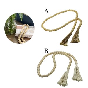 COLAR DECORATIVO DE MESA COM 70 ESFERAS DE MADEIRA E CORDA DE CÂNHAMO E ALGODÃO REF: AP934510 COLAR DECORATIVO DE MESA COM 70 ESFERAS DE MADEIRA E CORDA DE CÂNHAMO E ALGODÃO REF: AP934510