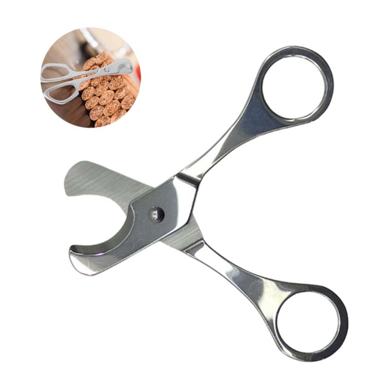 TESOURA PARA CORTAR CHARUTO EM METAL INOX TAMANHO REF: APXJ14