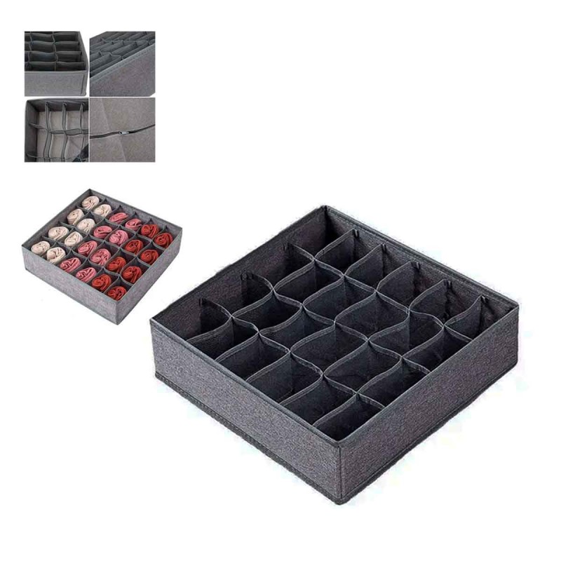 ORGANIZADOR COM 20 DIVISÓRIAS PARA GAVETA EM TECIDO REF: AP34140S-20 ORGANIZADOR COM 20 DIVISÓRIAS PARA GAVETA EM TECIDO REF: AP34140S-20