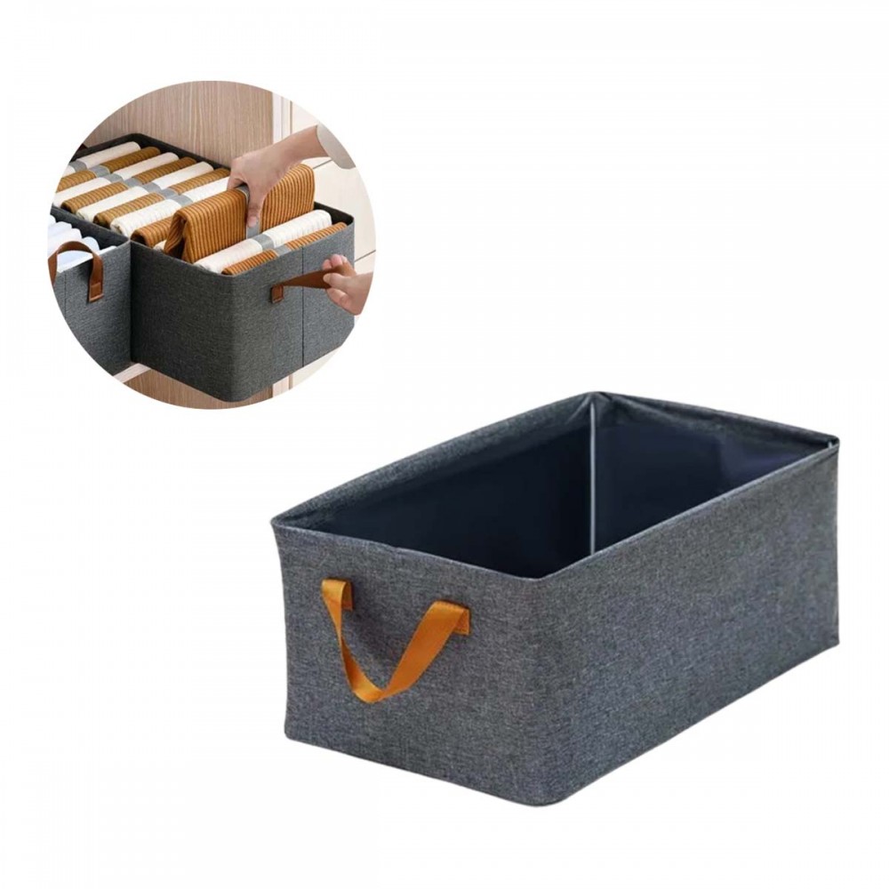 CESTO ORGANIZADOR COM ALÇAS E ESTRUTURA DE METAL E TECIDO TNT REF: AP34140WD