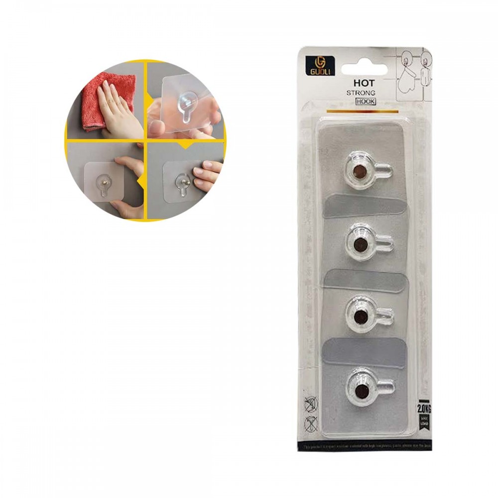 GANCHOS AUTOADESIVOS CARTELA 4 UNIDADES EM PLÁSTICO PVC E METAL REF: APGL-333 GANCHOS AUTOADESIVOS CARTELA 4 UNIDADES EM PLÁSTICO PVC E METAL REF: APGL-333