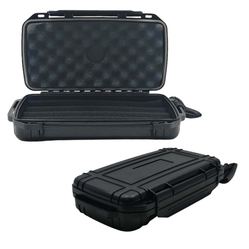 CAIXA UMIDORA PARA TRANSPORTE E ARMAZENAGEM DE 5 CHARUTOS EM PLÁSTICO ABS REF: APX-3001CI