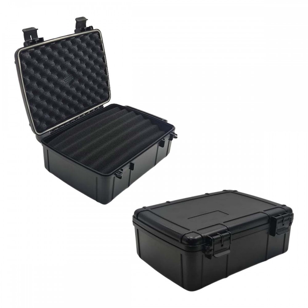 CAIXA UMIDORA PARA TRANSPORTE E ARMAZENAGEM DE 14 Á 21 CHARUTOS EM PLÁSTICO ABS REF: APX-8002CI
