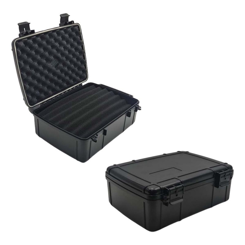 CAIXA UMIDORA PARA TRANSPORTE E ARMAZENAGEM DE 14 Á 21 CHARUTOS EM PLÁSTICO ABS REF: APX-8002CI