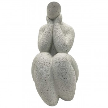ENFEITE DECORATIVO DE MESA MODELO MULHER PENSANDO EM RESINA PLÁSTICA REF: AP674806S