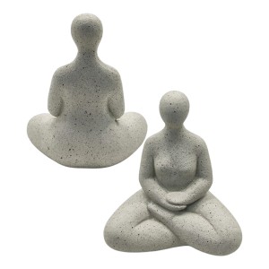 ENFEITE DECORATIVO DE MESA MODELO YOGA EM RESINA PLÁSTICA REF: AP674807S