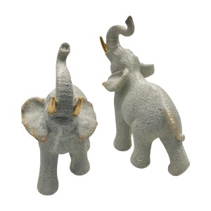 ENFEITE DECORATIVO DE MESA MODELO ELEFANTE EM RESINA PLÁSTICA REF: AP6748E11