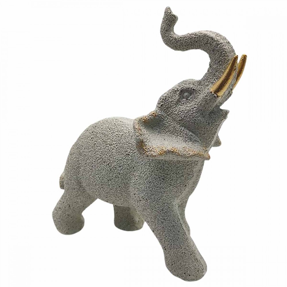 ENFEITE DECORATIVO DE MESA MODELO ELEFANTE EM RESINA PLÁSTICA REF: AP6748E11