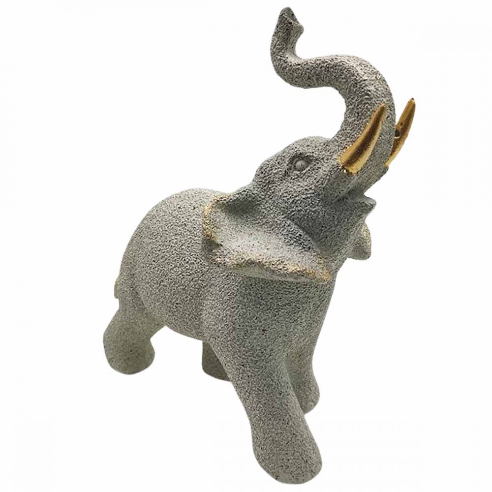 ENFEITE DECORATIVO DE MESA MODELO ELEFANTE EM RESINA PLÁSTICA REF: AP6748E12