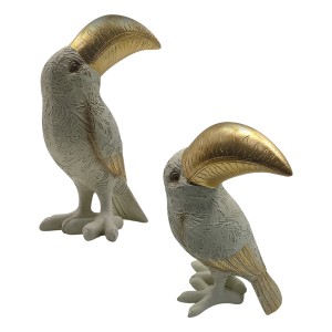 ENFEITE DECORATIVO DE MESA MODELO TUCANO EM RESINA PLÁSTICA REF: AP6748B13