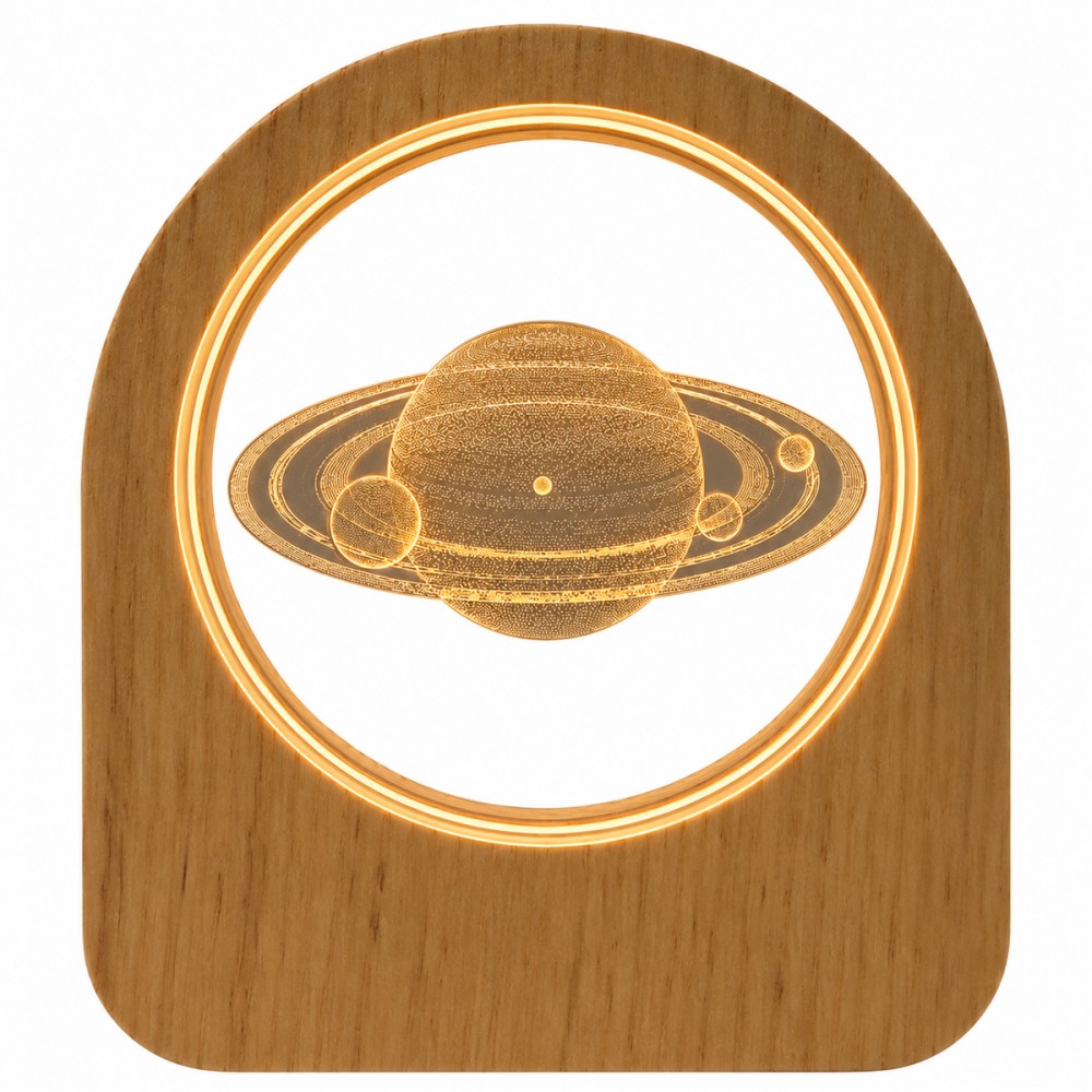 LUMINÁRIA DECORATIVA EM VIDRO COM SUPORTE  MODELO SATURNO REF: AP7814YT-6U1