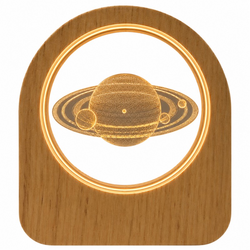 LUMINÁRIA DECORATIVA EM VIDRO COM SUPORTE  MODELO SATURNO REF: AP7814YT-6U1