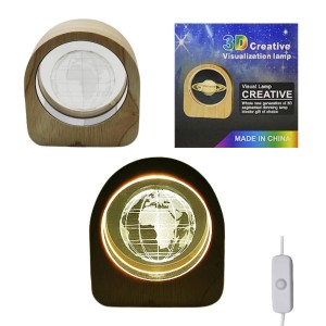 LUMINÁRIA DECORATIVA EM VIDRO COM SUPORTE  MODELO  PLANETA TERRA REF: AP7814YT-6G LUMINÁRIA DECORATIVA EM VIDRO COM SUPORTE  MODELO  PLANETA TERRA REF: AP7814YT-6G