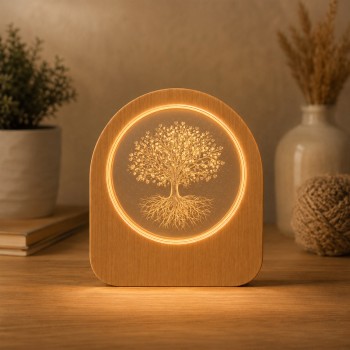 LUMINÁRIA DECORATIVA EM VIDRO COM SUPORTE  MODELO ÁRVORE REF: AP7814YT-6TR