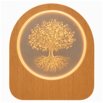 LUMINÁRIA DECORATIVA EM VIDRO COM SUPORTE  MODELO ÁRVORE REF: AP7814YT-6TR